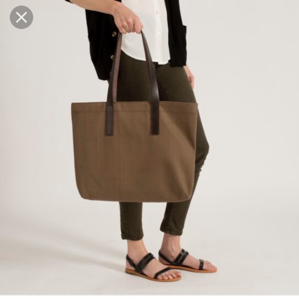Everlane Twill Brown Tote